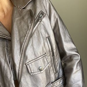 Metallic Nasty Gal Leather Jacket